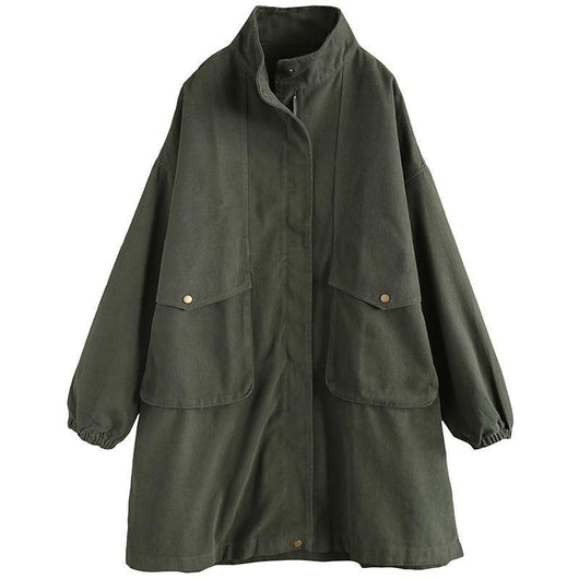 Chaqueta Impermeable Suelta Talla Grande para Mujer - Abrigo Deportivo de Manga Larga - Image 5