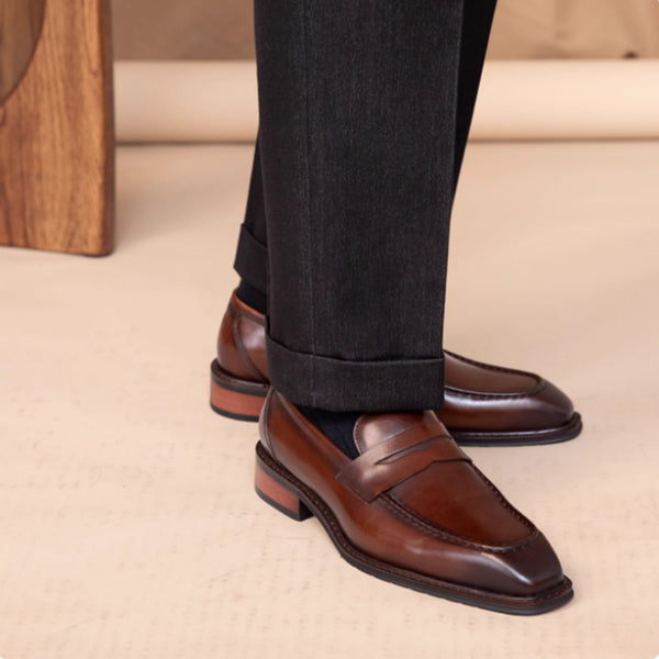 Zapatos Casuales de Cuero Genuino para Hombre - Outdoor