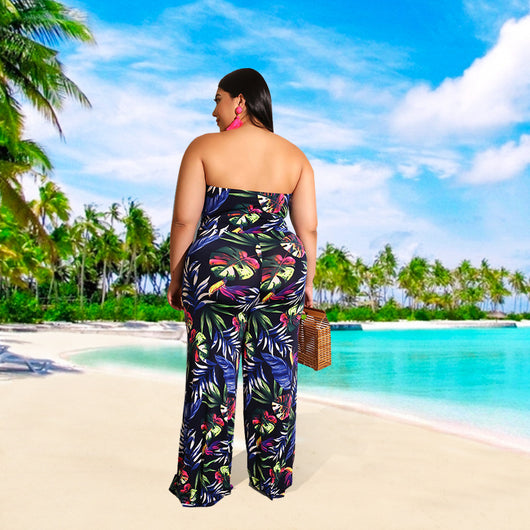 Jumpsuit Estrapless Primavera con Estampado Europeo - Image 15