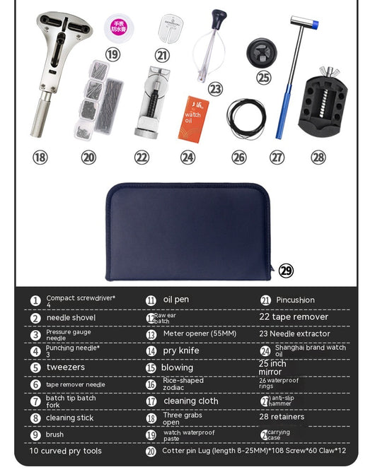 Kit Profesional de Reparación de Relojes - Herramientas Completas para Mantenimiento y Cambio de Batería - Image 11