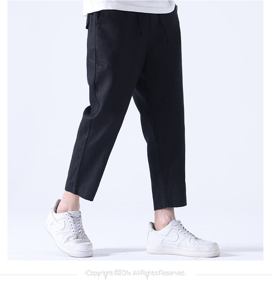 Pantalones Anchos Casuales Estilo Asiático para Hombre - Image 11