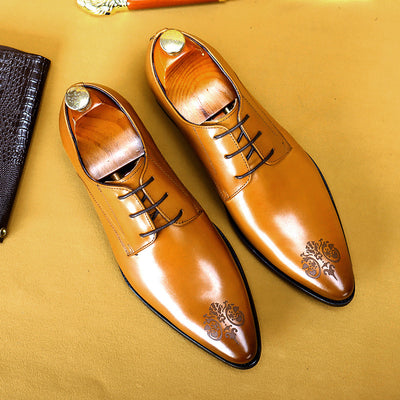 Zapatos de Cuero Ejecutivo con Punta Tallada - Elegancia Profesional - Image 4