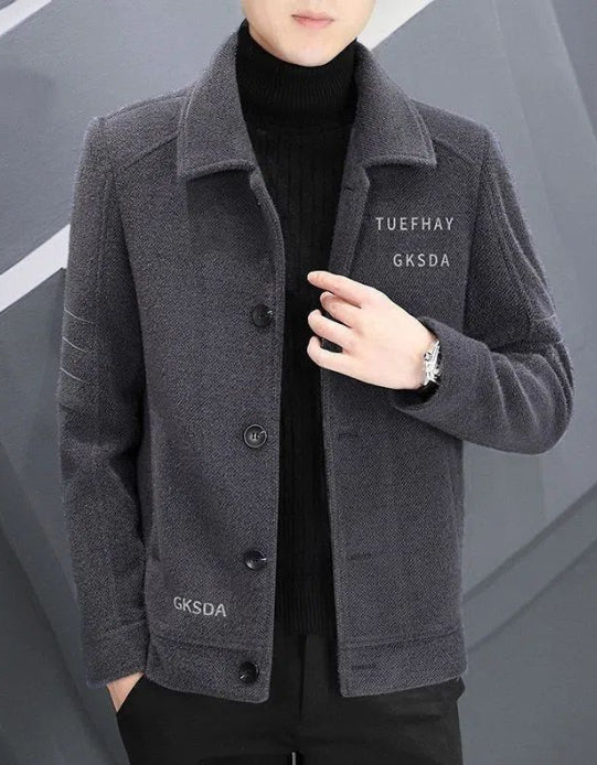 Abrigo de Lana Corto para Hombre - Chaqueta Acolchada Otoño Invierno - Image 4