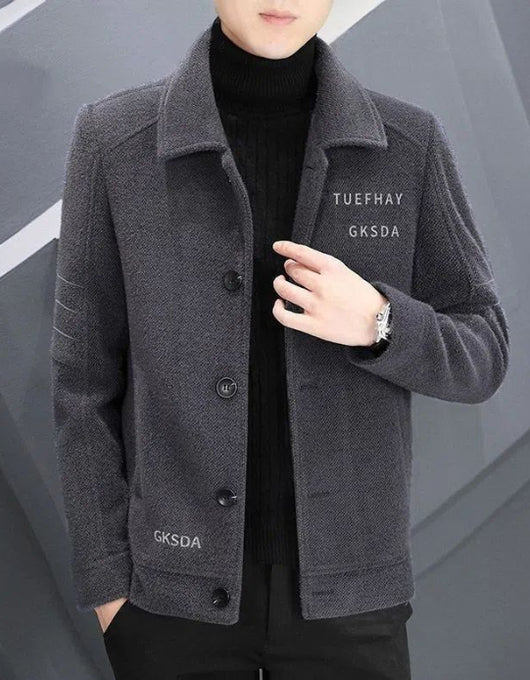 Abrigo de Lana Corto para Hombre - Chaqueta Acolchada Otoño Invierno - Image 4