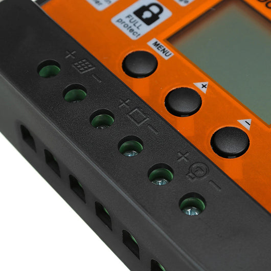 Controlador Solar LCD con Panel de Carga Naranja - Image 22
