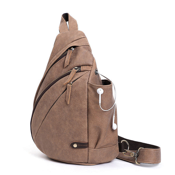 Bolsa de Pecho Retro para Hombre - Mochila Cruzada de Gran Capacidad