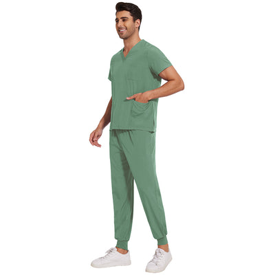 Conjunto de Uniformes Médicos para Hombre con Tela Elástica y Secado Rápido - Image 7