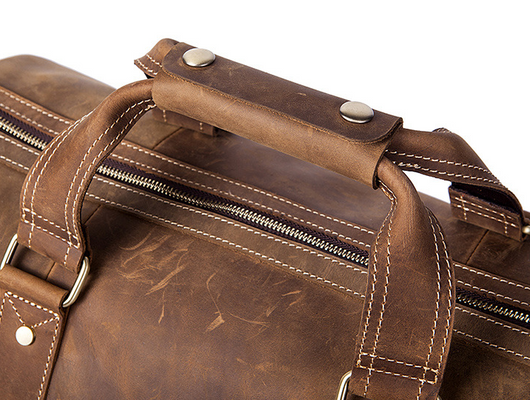 Bolsa de Viaje Vintage en Cuero Crazy Horse para Hombre - Image 9