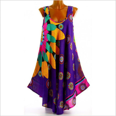 Vestido Suelto sin Mangas con Dobladillo Irregular - Image 5