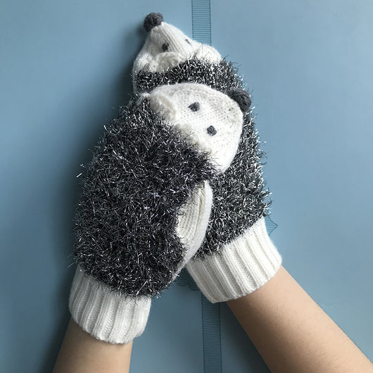 Guantes Tejidos Cálidos con Bordado Invierno - Image 8