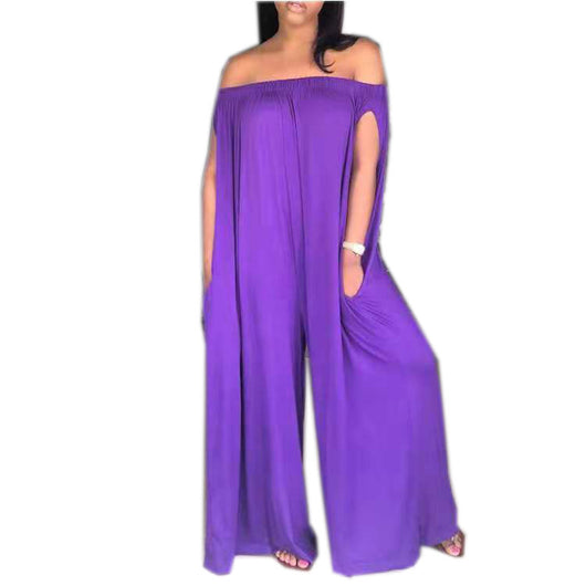 Jumpsuit Holgado de Un Hombro Talla Grande sin Mangas - Image 10