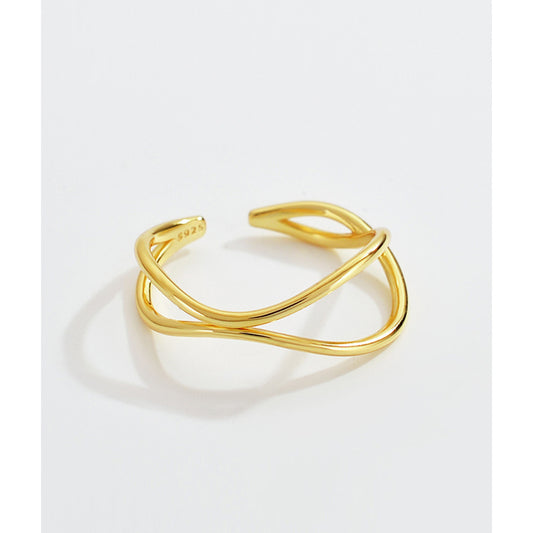 Pulsera Minimalista Doble Línea Entrelazada Estilo Coreano