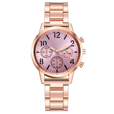 Reloj de Pulsera Luminoso Multifuncional para Mujer con Banda de Acero - Image 6