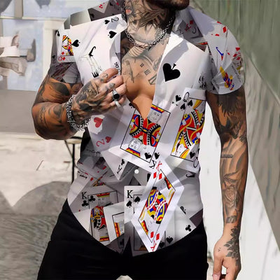Playera Manga Corta Impresa en 3D para Hombre Verano - Image 4
