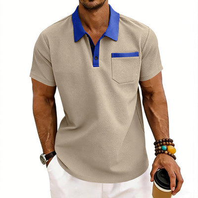 Polo Holgado de Punto Waffle para Hombre - Manga Corta - Image 38