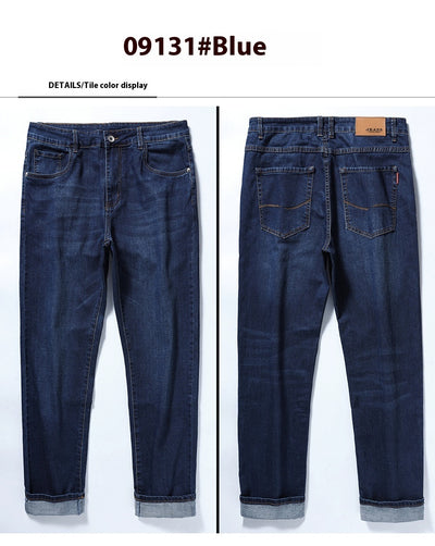 Jeans Rectos Elásticos para Hombre - Primavera Otoño Fit Cómodo - Image 33