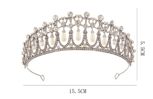 Corona de Perlas y Cristales para Novia - Tiara Elegante con Incrustaciones - Image 6