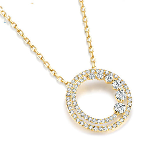 Collar de Oro Rosado 18K con Diamante Redondo - Image 3