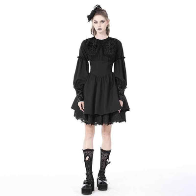 Vestido Gótico Muñeca con Cuello Ataúd - Image 5