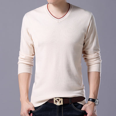 Suéter Cuello V para Hombre - Abrigo Versátil Primavera a Invierno - Image 6