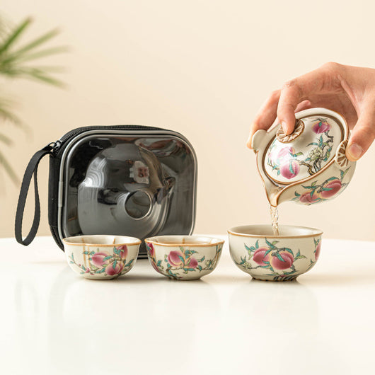 Juego de Té Viajero Horno Ru Nueve Melocotones - Image 3