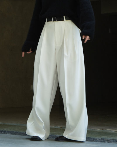 Pantalón de Traje Mujer con Pliegues 3D y Corte Holgado Elegante - Image 11