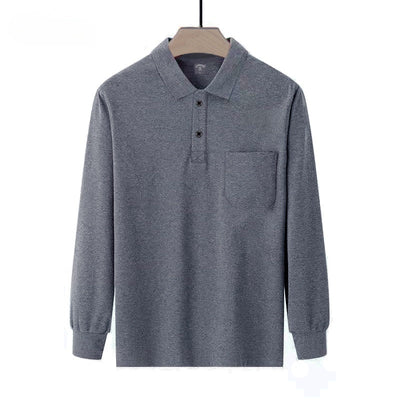 Camisa Manga Larga Clásica para Hombre con Cuello Italiano y Bolsillos Funcionales - Image 4