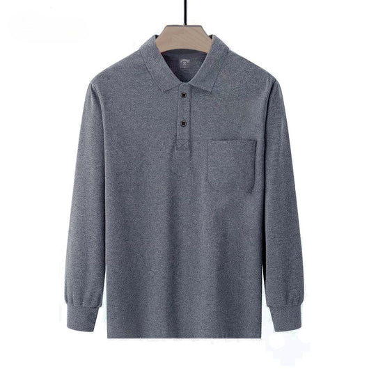 Camisa Manga Larga Clásica para Hombre con Cuello Italiano y Bolsillos Funcionales - Image 4