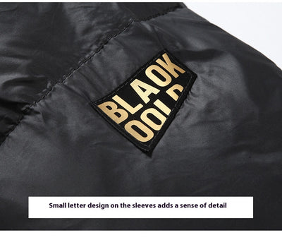 Abrigo de Lujo Negro y Dorado Tendencia - Image 8