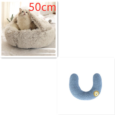 Cama 2 en 1 para Perros y Gatos - Cama Cálida de Felpa Suave Tipo Casa - Image 29