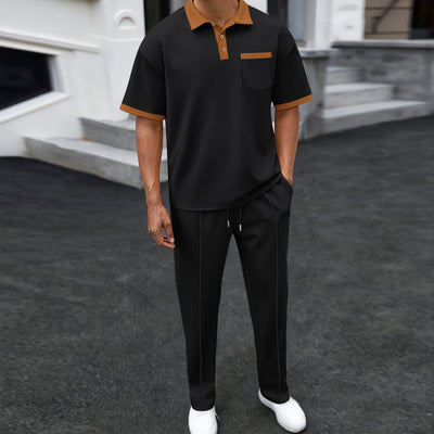 Traje Casual de Dos Piezas con Solapa Texturizada y Pantalón Corto - Image 7