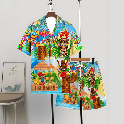 Conjunto Hombre Playera y Shorts Estampados Modernos y Cómodos - Image 2