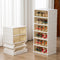 Organizador de Zapatos Plegable de Doble Fila con Caja Transparente