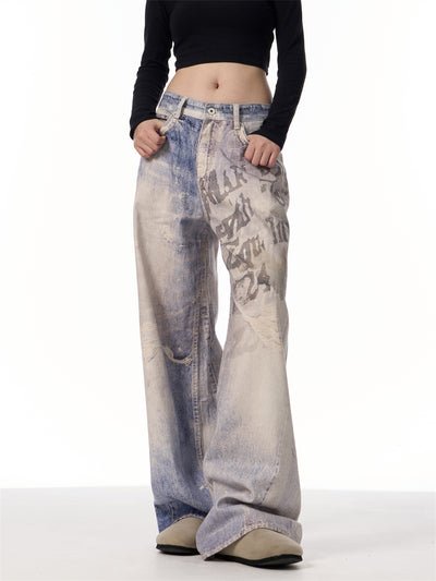 Pantalones Jeans Largos con Estampado Degradado 3D - Image 13