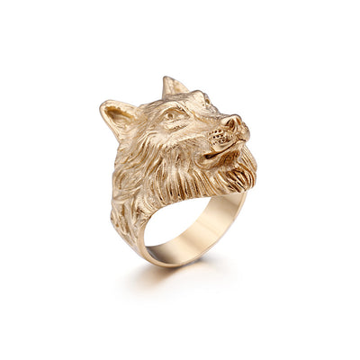 Anillo de Cabeza de Lobo Audaz para Hombres - Image 6
