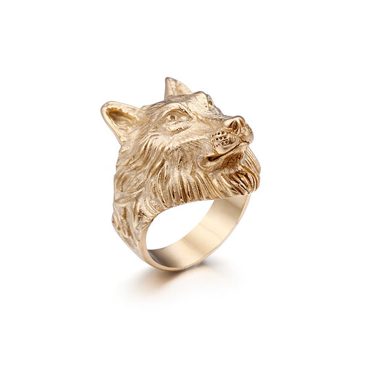 Anillo de Cabeza de Lobo Audaz para Hombres - Image 6