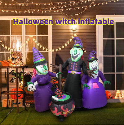 Decoración Inflable Luminosa de Bruja de Halloween - Image 12