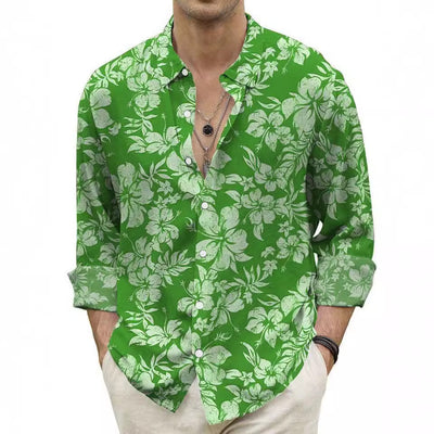 Camisa Masculina Otoñal con Estampado Floral - Image 3