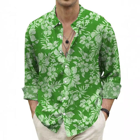 Camisa Masculina Otoñal con Estampado Floral - Image 3