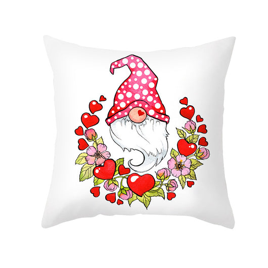 Funda de Almohada Día de San Valentín Letras Cartoon Roja - Tela Melocotón - Image 16