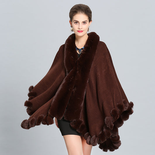 Chal Grueso de Invierno con Cuello Imitación Piel de Zorro - Image 10