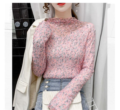 Blusa Floral de Encaje Elegante para Mujer - Image 8