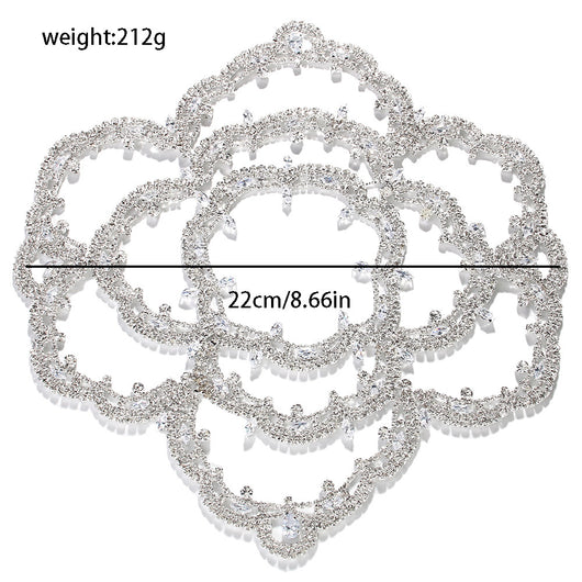 Diadema Novia Retro Floral con Cristales Brillantes - Image 5