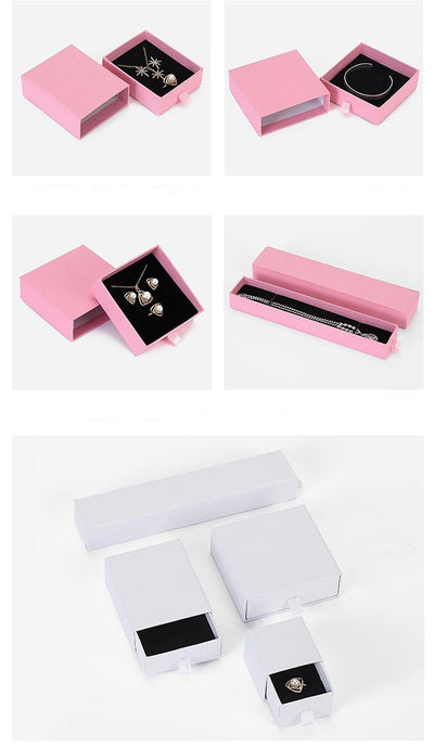 Caja Joyero de Lujo Negro con Cajón Deslizable Tamaño Pequeño - Image 4