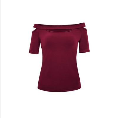 Blusa Asimétrica Entallada de Manga Corta - Image 2