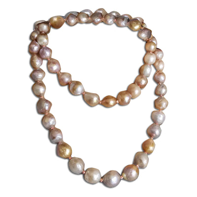 Collar Largo de Perlas Naturales Oversized - Diseño Lujo y Personalidad - Image 3