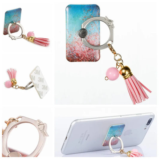 Anillo Soporte para Teléfono con Borlas Metálicas Pintadas a Mano - Image 28