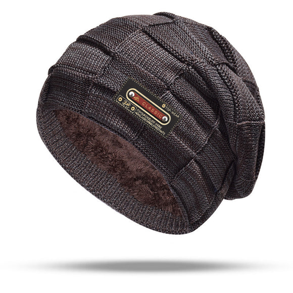 Gorro Tejido Abrigo con Forro Polar para Hombre - Ideal para Otoño e Invierno