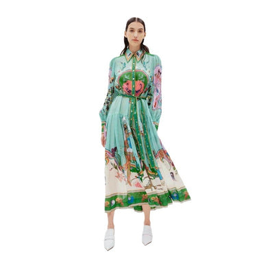 Vestido Largo Elegante Personalizado con Cuello Camisero - Image 6