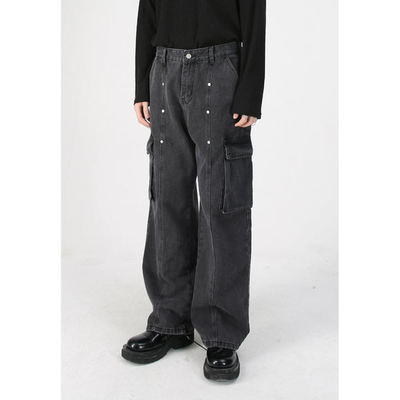Pantalones Vaqueros Holgados Vintage Hip-hop para Hombre